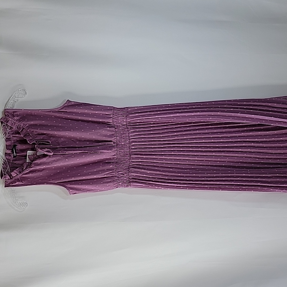 PRETTYGARDEN | Purple Swiss Dot Midi Summer Dress